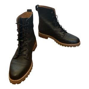 Madewell Black Leather Combat Boots